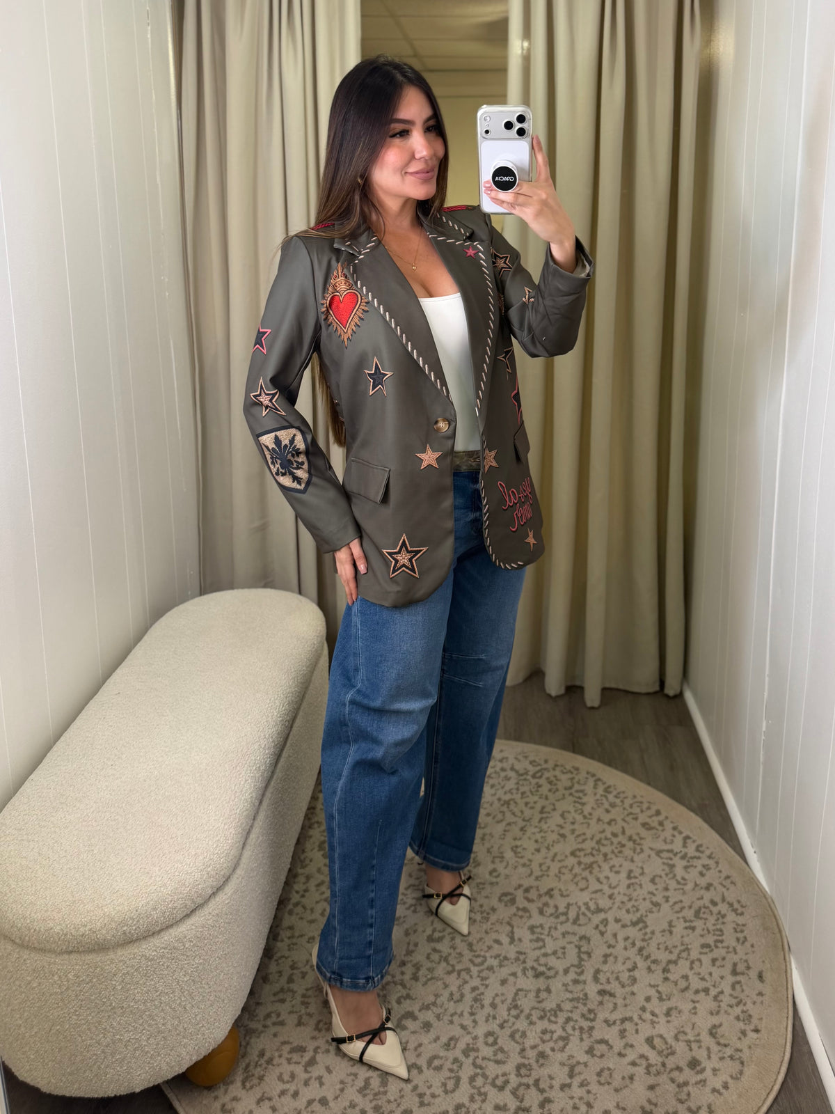 Yes to Love Statement Green Blazer