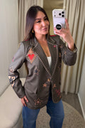 Yes to Love Statement Green Blazer