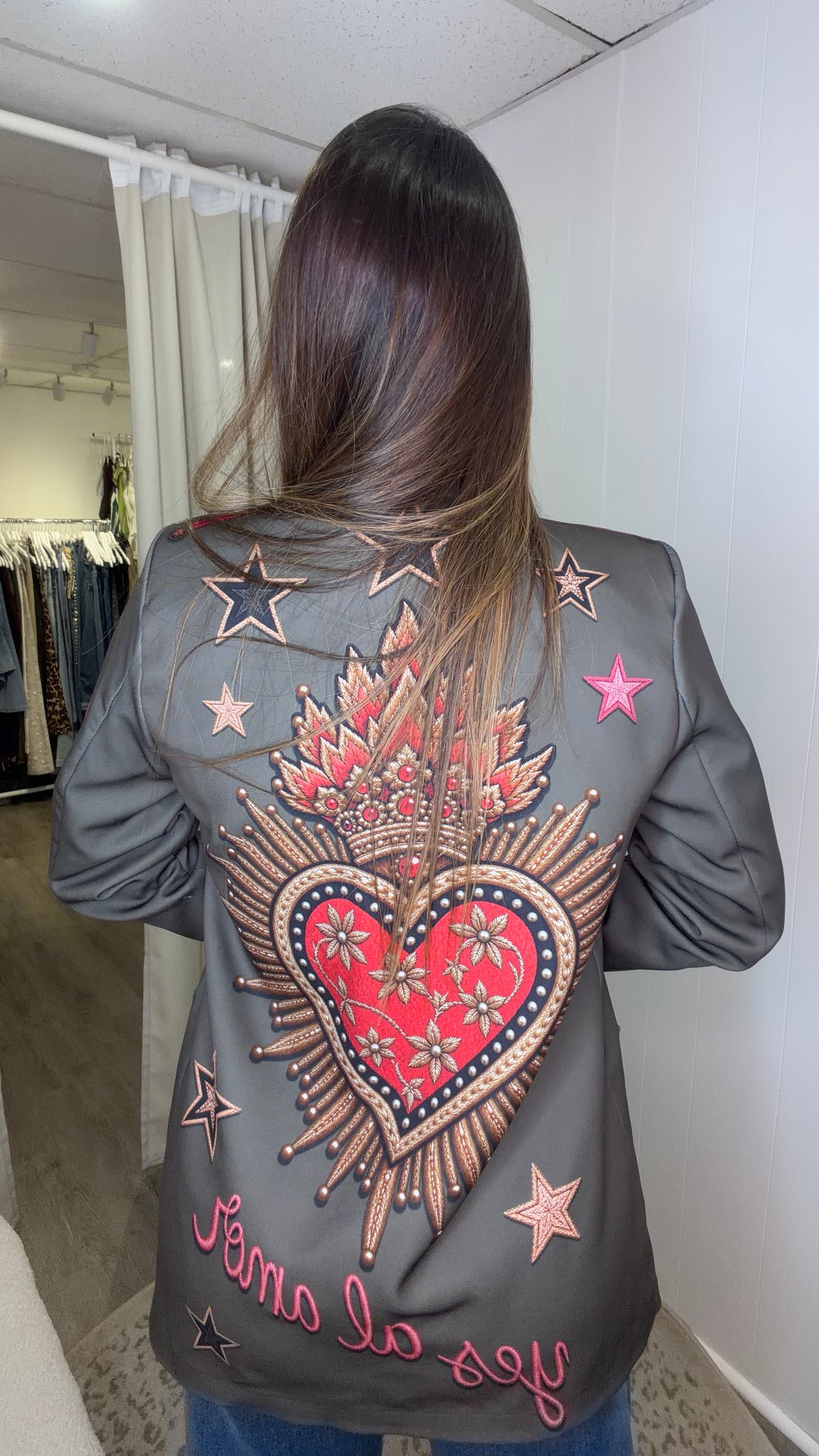 Yes to Love Statement Green Blazer