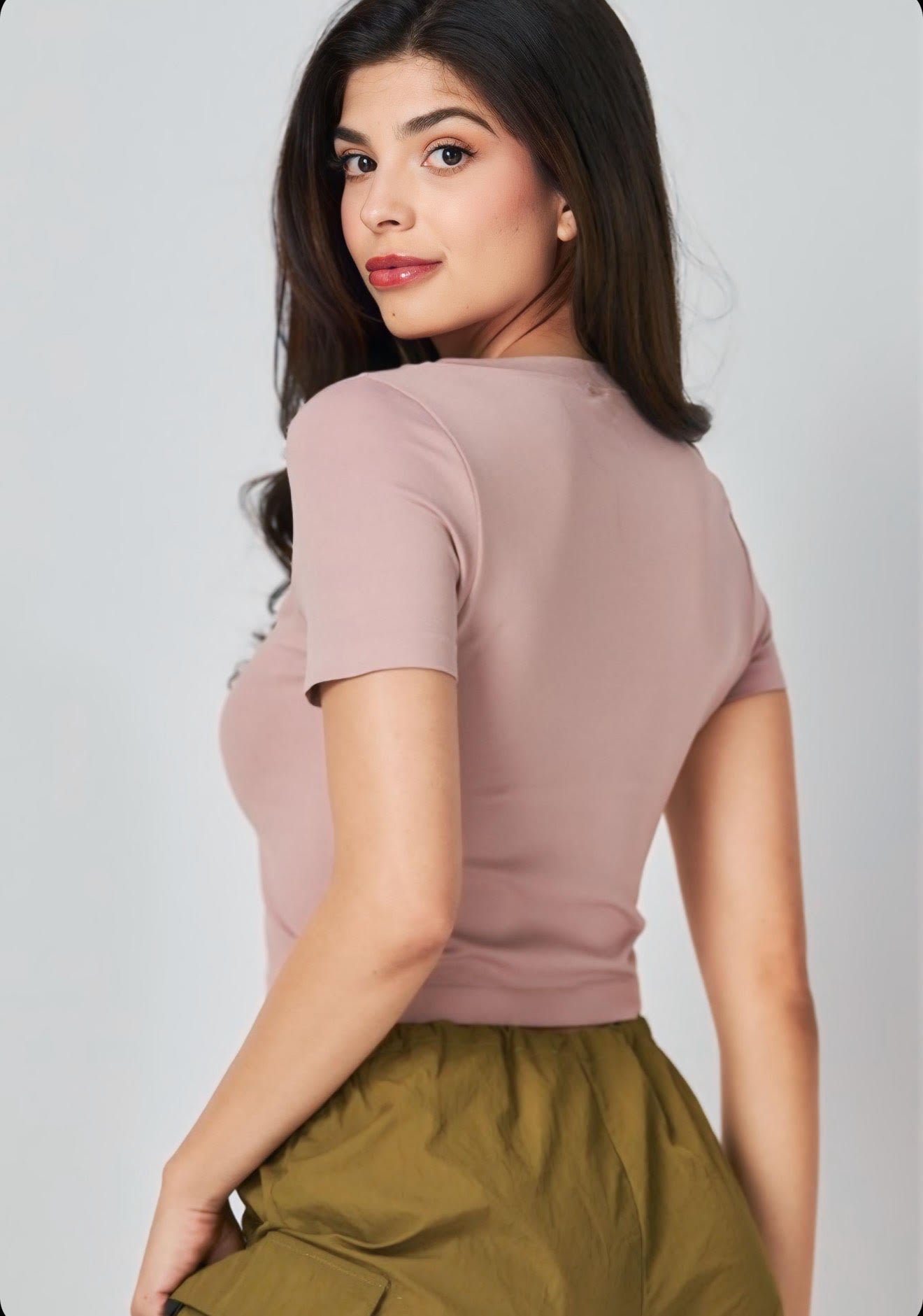 Secret Rose Pink Basic Top