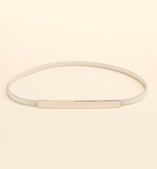 Silver Elastic Belt