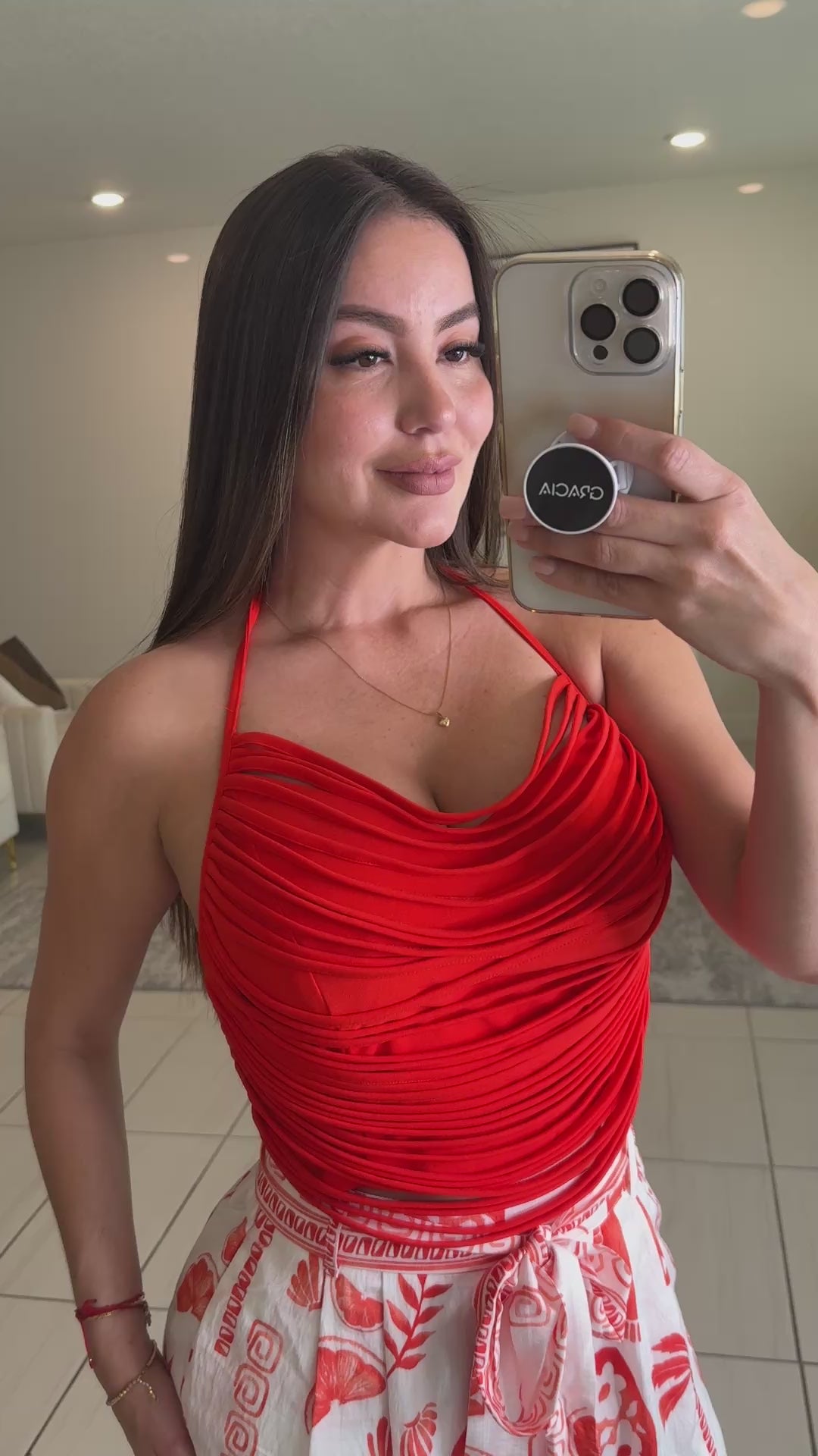 Mediterranean Bliss Red Pants