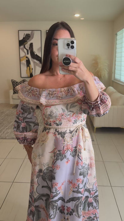 Meet At Sunset Floral Midi Dress