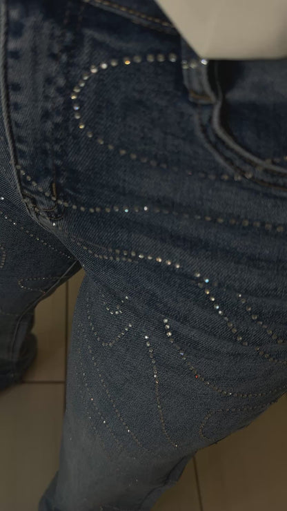 Brightness Lines Denim Pants