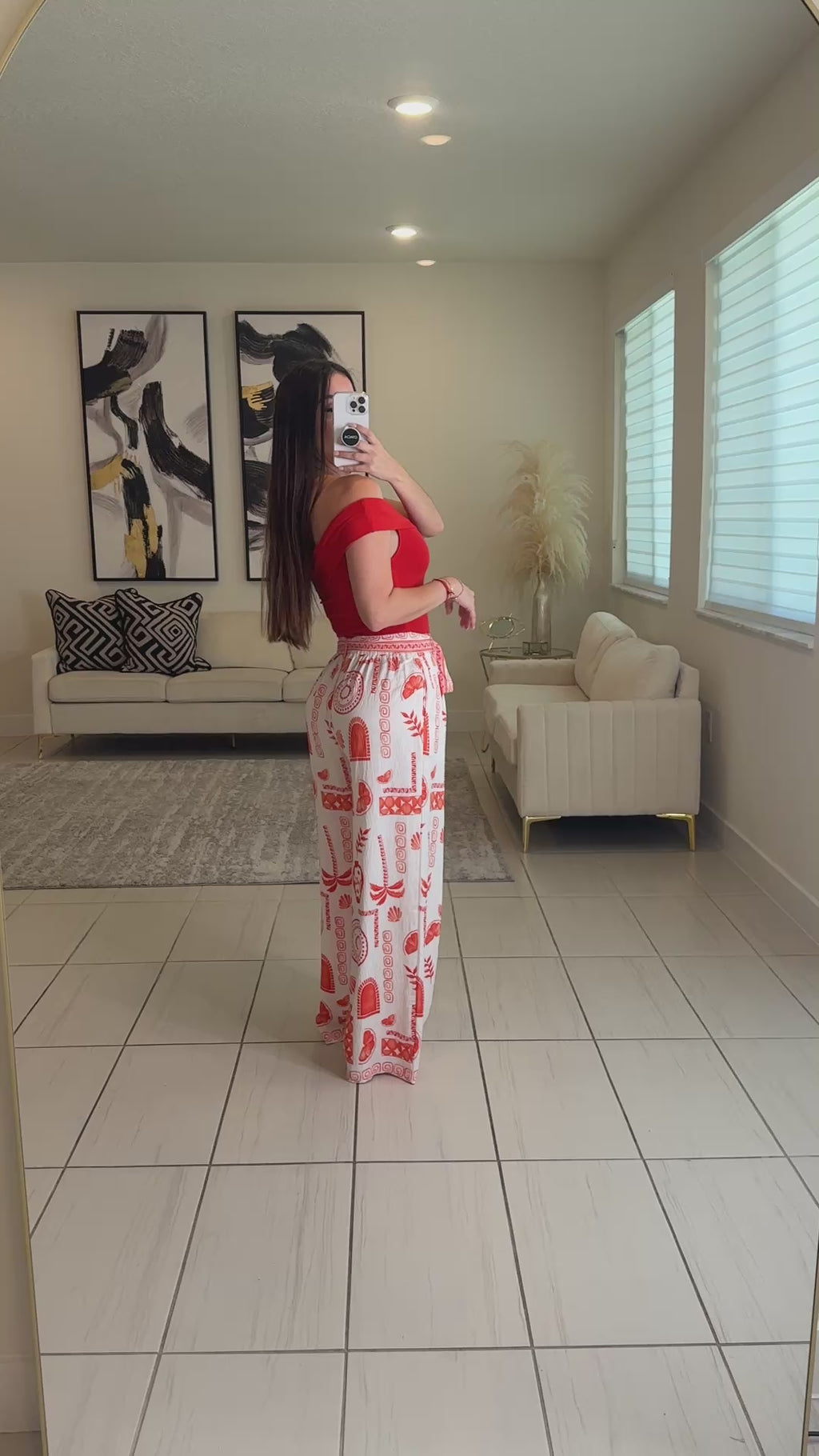 Mediterranean Bliss Red Pants