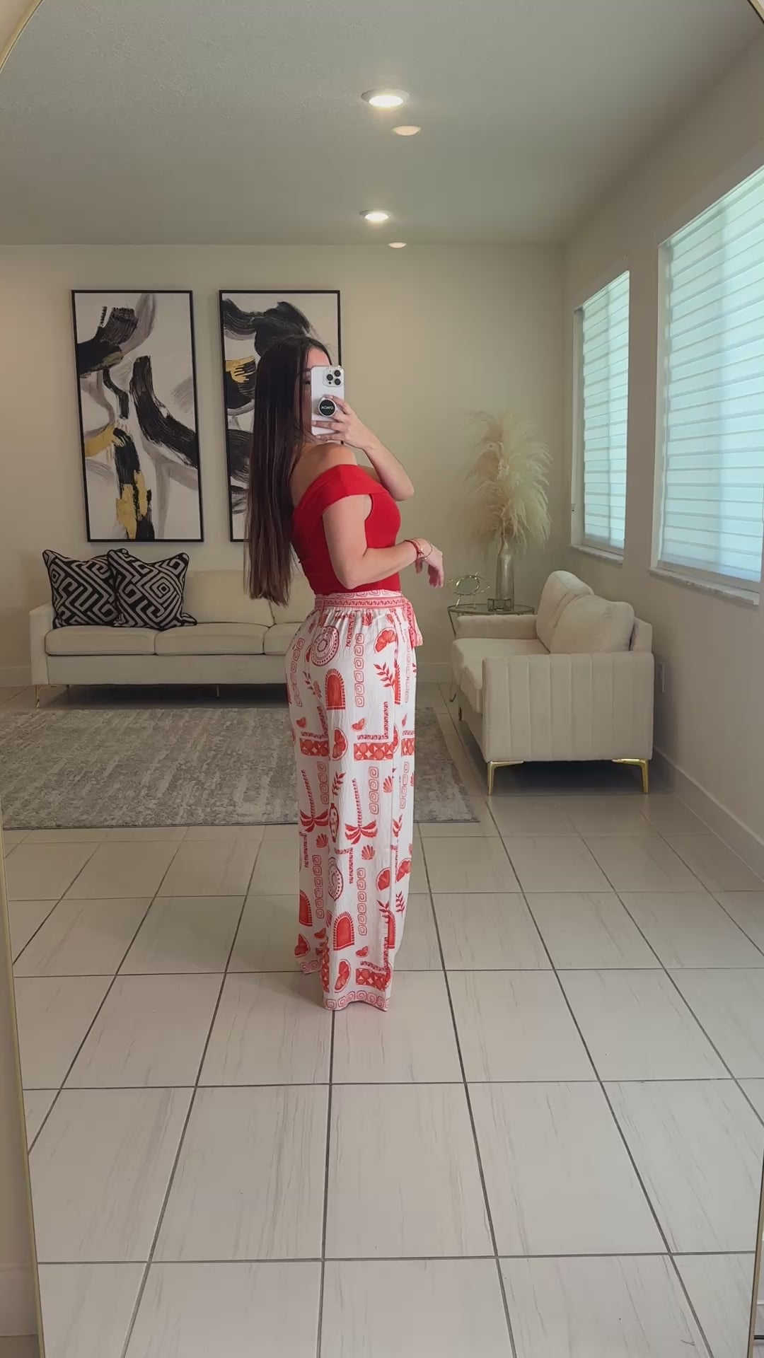 Mediterranean Bliss Red Pants