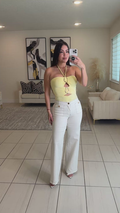 Sculpted Ease Yellow Bodysuit