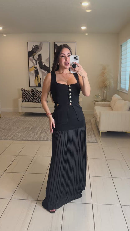 Squeeze the Day Black Skirt Set