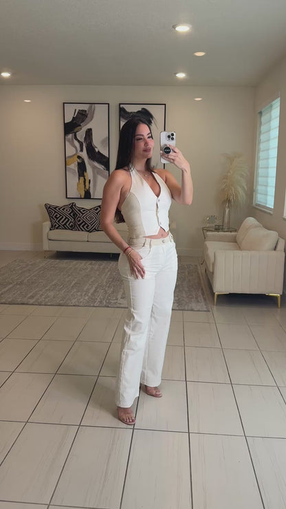 Belle Mission White Pants Set