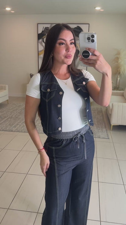 Vibe Soft Denim Pant Set