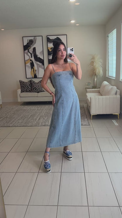 Mystic River Denim Midi Dress