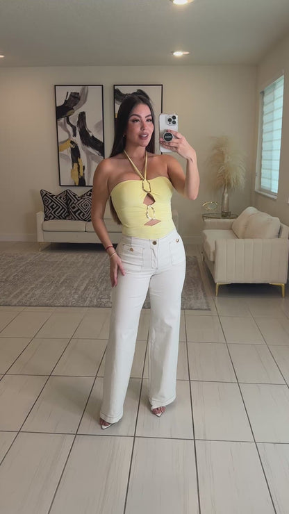 Sculpted Ease Yellow Bodysuit