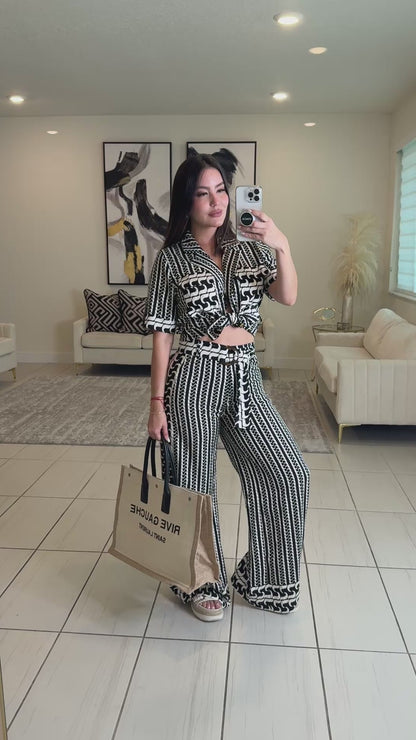 Modern Motion Black Pant Set