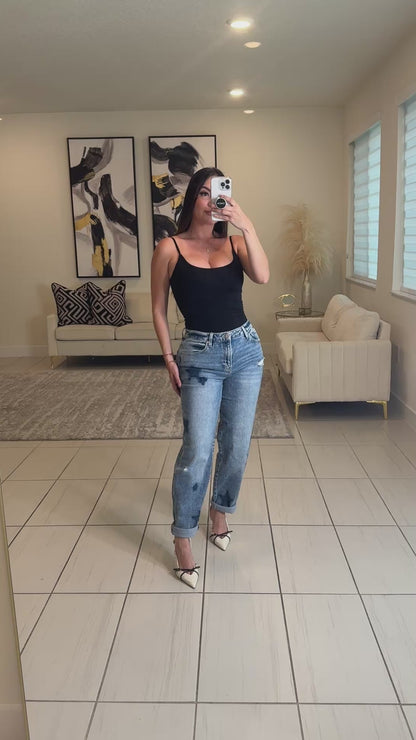 Blue Stars Barrel Denim Pants
