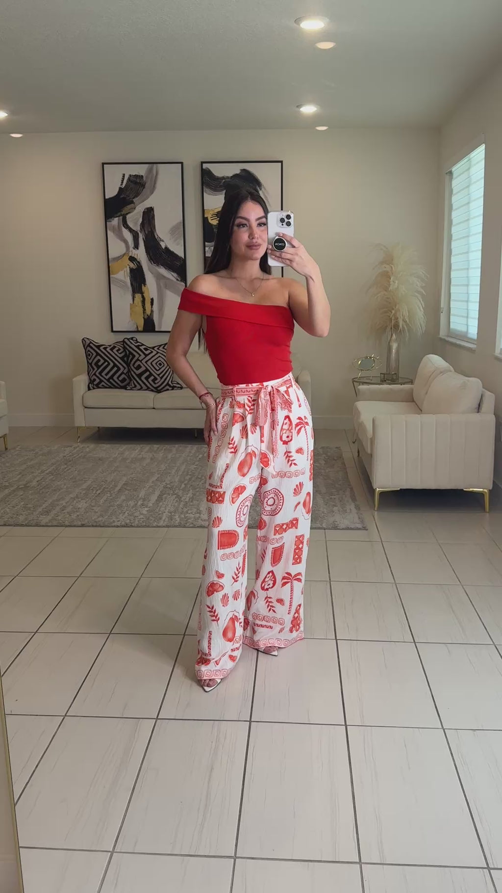 Mediterranean Bliss Red Pants