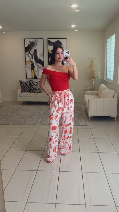Mediterranean Bliss Red Pants