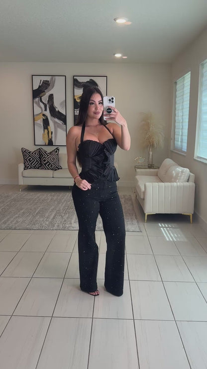 Brightness Rain Black Denim Pants