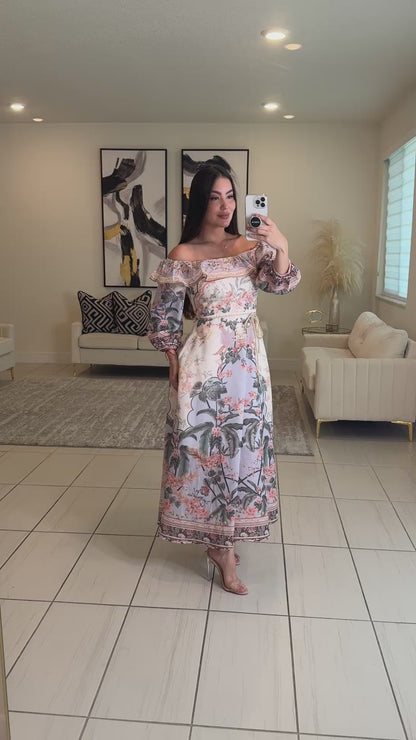 Meet At Sunset Floral Midi Dress